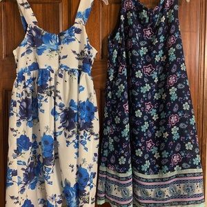 Girls summer dresses size 7/8 (lot of 2)